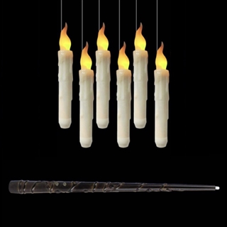 LED stearinlys - LED Taper Candles med tryllestav fjernbetjening - 6 stk.